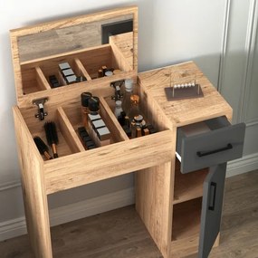 Măsuță de toaletă INCI 108,8x77 cm pin atlantic/antracit