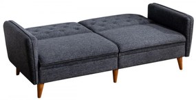 Set Canapea si Fotoliu, Lemn Solid, Terra, 2 Piese, Gri Antracit