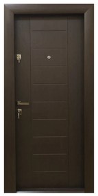 Ușă Metalică cu MDF Modern 342 Crom PVC Dreapta