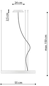 Lustră LED pe cablu RIO LED/30W/230V CRI95 4000K d. 55 cm auriu Thoro TH.217