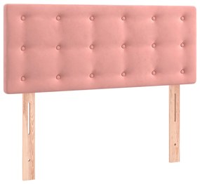 346455 vidaXL Tăblie de pat, roz, 90x5x78/88 cm, catifea
