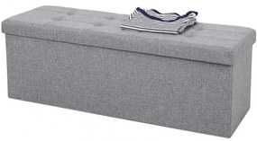 Bancheta Pliabila Amara, Cu Lada, Gri Deschis, 110 x 38 x 38 cm