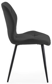 Scaune de dining negre 4 buc. Luna – Marckeric
