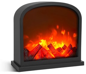 Semineu cu flacari LED - baterie USB - 30 x 13 x 28 cm