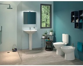 Set vas wc pe pardoseala cu rezervor si capac softclose Rimless Rak Ceramics Morning