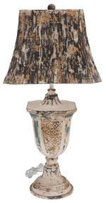 Lampa Shabby Chic Bell rasina si metal H 75 cm