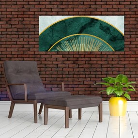 Tablou - Forme cu texturi aurii (120x50 cm)