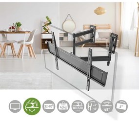 Suport de perete pentru televizor Full Motion 30-70” Nedis TVWM5350BK
