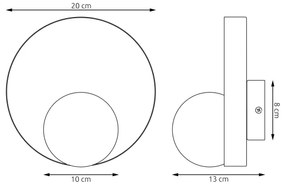 Aplica de perete KIDO 1x G9, 8 W, 230 V, bej