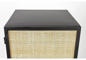 Dulap vinotecă din ratan negru 40x145 cm Guuji - White Label