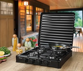 Aragaz 4 ochiuri ZILAN ZLN7079N,Negru Alimentare GPL butelie,