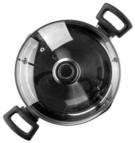 Cratiță Luigi Ferrero Sophia FR-3405, 24x13 cm, 5.4 l, Oțel 18/10, Capac din sticlă, Inducție, Inox