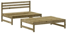 3186591 vidaXL Set mobilier relaxare de grădină, 2 piese, lemn de pin tratat