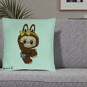 Perna Personalizata Kabuda Maro cu Funda Aurie, 40x40 cm, Verde Menta, Husa Detasabila, Perna Inclusa, BEKZ®