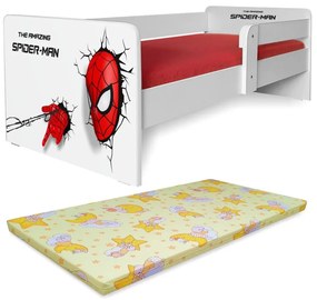 Pat Baieti Spiderman P1 2-12 Ani cu Saltea Light Inclusa Pc-p-bas-spdm-p1-80