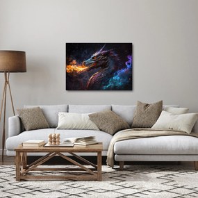 Tablou - Dragon scuipând flăcări (70x50 cm)
