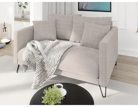 Canapea maro deschis cu tapițerie din chenille 140 cm Freya – Ropez