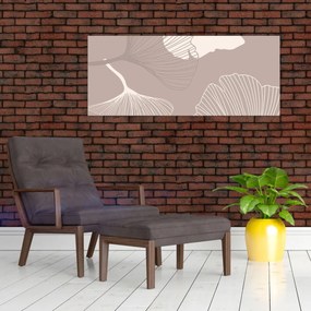 Tablou - Frunze bej N⁰1 (120x50 cm)