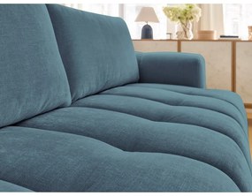 Canapea albastră extensibilă/cu spațiu de depozitare 251 cm Fuji – Bobochic Paris