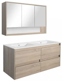Mobilier complet de baie Porto 120 în culoarea stejarului Sonoma