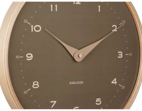Karlsson 5995MG ceas de perete design, maro,diametru 30 cm