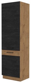 Dulap de bucătărie pentru alimente Virion 60 DK 210 2F (Stejar lancelot + lemn închis). 1046323