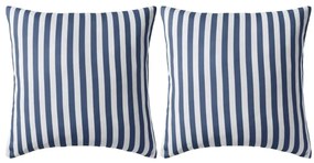 Perne de exterior, 2 buc., imprimeu dungi, 45x45 cm, bleumarin 2, navy stripe, 45 x 45 cm