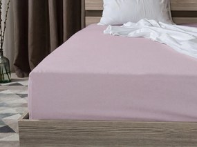 Cearsaf din bumbac cu elastic STANDARD 90 x 200 cm violet deschis