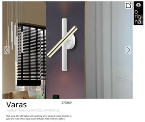 Aplica LED de perete design ultra-modern Varas auriu/alb