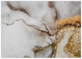 Tablou pe sticlă - Cerneală de marmură (70x50 cm)