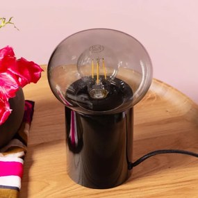 Lampă de masă Brilliant KNUT 1xE27/25W/230V negru/transparent