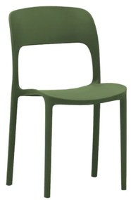 Set 4 scaune ROSINNA -POLIPROPILENA- HORECA - VERDE INCHIS - 4 BUCATI