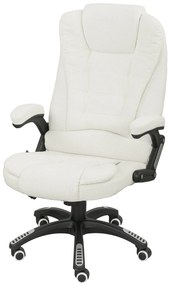 Vinsetto Scaun de birou ergonomic cu funcție de masaj, 68 x 72 x 110–120 cm, Crem | Aosom Romania