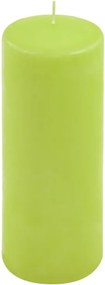 Set de lumânări pilon, 20 cm, Ø 7,5 cm, verde deschis, 2 buc