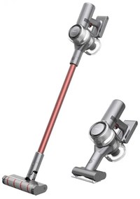 Aspirator vertical Dreame V11 VVN6, 450W, 150AW, 25000Pa, 125000 rpm, 0.5 l, 3 moduri, 90 min, OLED, HEPA, Indicatori, Gri/roșu