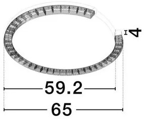 Plafoniera circulara aluminiu alb GREAMY D-65cm