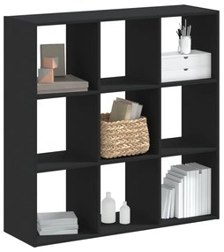 vidaXL Bibliotecă, negru, 102x32x102 cm, lemn prelucrat