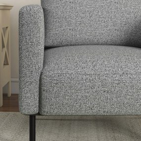 HOMCOM Fotoliu de salon fotoliu din material textil 1 loc acoperire aspect lin picioare din oțel 79 x 76 x 65 cm gri negru | Aosom Romania