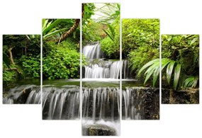 Tablou - Cascadă în pădurea tropicală (150x105 cm)