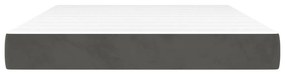 Saltea de pat cu arcuri, gri inchis, 140x200x20 cm, catifea Morke gra, 140 x 200 cm