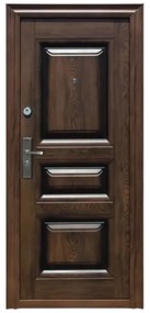 Usa metalica de exterior cu izolatie si vizor Novo Doors ND7001 , 2 yale,tabla 0,7 mm, balamale si clanta incluse, toc de 7 centimetri, pentru casa