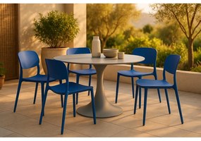 Scaun de grădină albastru din plastic Hébé – Bonami Essentials