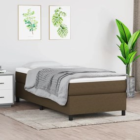 3120833 vidaXL Cadru de pat, maro închis, 90 x 200 cm, material textil