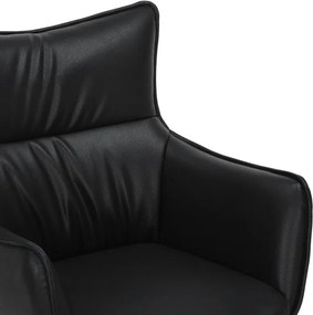 Set de 2 scaune pivotante VOGUE piele sintetica neagra