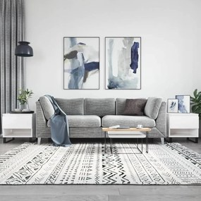 vidaXL Mese de cafea 2 buc. alb extralucios 50x46x50 cm lemn compozit