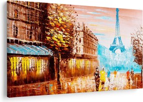 Tablou - Vremea ploioasă și Turnul Eiffel (90x60 cm)