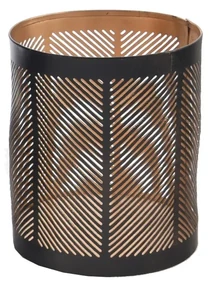 Suport de lumânări din metal În Decor Line negru, 10 x 10 x 12 cm