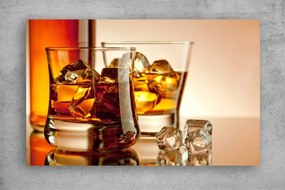 Tablouri Canvas Drinks - Pahare de whisky cu gheata