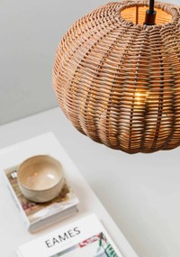 Lustra / Pendul suspendat design natural din ratan HAKA 25cm