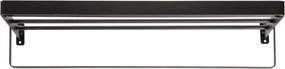 Cuier de perete pentru prosoape HANDY 60x22 cm, negru